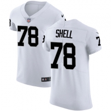 Men's Nike Oakland Raiders #78 Art Shell White Vapor Untouchable Elite Player NFL Jersey
