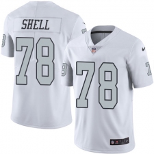 Youth Nike Oakland Raiders #78 Art Shell Limited White Rush Vapor Untouchable NFL Jersey