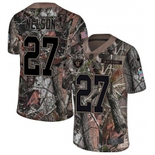 Youth Nike Oakland Raiders #27 Reggie Nelson Limited Camo Rush Realtree NFL Jersey