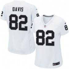 Women's Nike Oakland Raiders #82 Al Davis Game White NFL Jersey