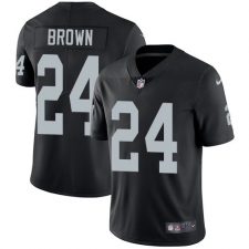 Youth Nike Oakland Raiders #24 Willie Brown Elite Black Team Color NFL Jersey