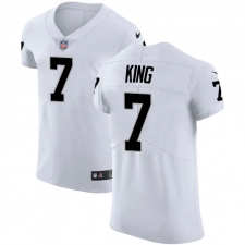 Men's Nike Oakland Raiders #7 Marquette King White Vapor Untouchable Elite Player NFL Jersey