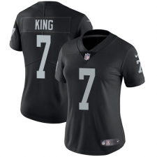 Women's Nike Oakland Raiders #7 Marquette King Black Team Color Vapor Untouchable Limited Player NFL Jersey