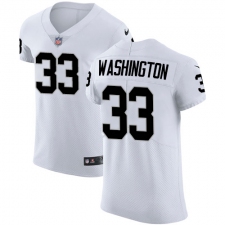 Men's Nike Oakland Raiders #33 DeAndre Washington White Vapor Untouchable Elite Player NFL Jersey
