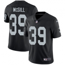 Men's Nike Oakland Raiders #39 Keith McGill Black Team Color Vapor Untouchable Limited Player NFL Jersey