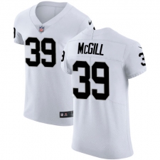 Men's Nike Oakland Raiders #39 Keith McGill White Vapor Untouchable Elite Player NFL Jersey