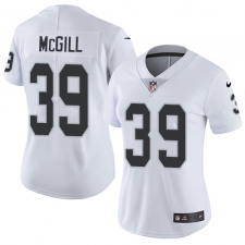 Women's Nike Oakland Raiders #39 Keith McGill Elite White NFL Jersey