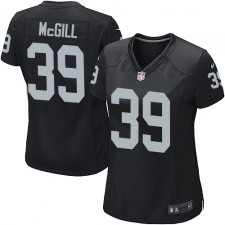 Women's Nike Oakland Raiders #39 Keith McGill Game Black Team Color NFL Jersey