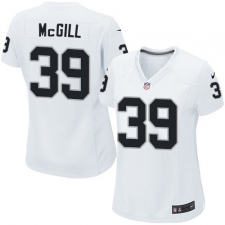 Women's Nike Oakland Raiders #39 Keith McGill Game White NFL Jersey