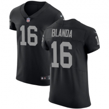 Men's Nike Oakland Raiders #16 George Blanda Black Team Color Vapor Untouchable Elite Player NFL Jersey