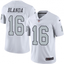 Men's Nike Oakland Raiders #16 George Blanda Limited White Rush Vapor Untouchable NFL Jersey