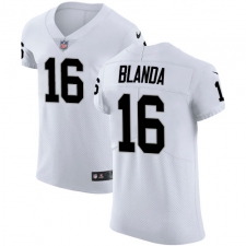 Men's Nike Oakland Raiders #16 George Blanda White Vapor Untouchable Elite Player NFL Jersey