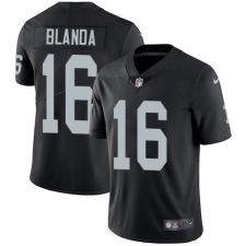 Youth Nike Oakland Raiders #16 George Blanda Elite Black Team Color NFL Jersey