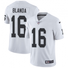 Youth Nike Oakland Raiders #16 George Blanda Elite White NFL Jersey