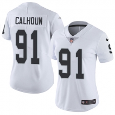 Women's Nike Oakland Raiders #91 Shilique Calhoun Elite White NFL Jersey