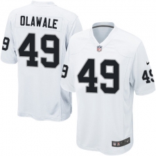 Men's Nike Oakland Raiders #49 Jamize Olawale Game White NFL Jersey