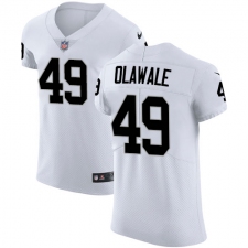 Men's Nike Oakland Raiders #49 Jamize Olawale White Vapor Untouchable Elite Player NFL Jersey