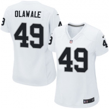 Women's Nike Oakland Raiders #49 Jamize Olawale Game White NFL Jersey