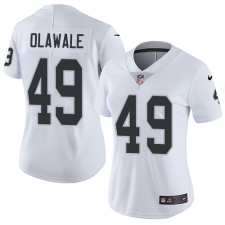 Women's Nike Oakland Raiders #49 Jamize Olawale White Vapor Untouchable Limited Player NFL Jersey