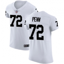 Men's Nike Oakland Raiders #72 Donald Penn White Vapor Untouchable Elite Player NFL Jersey
