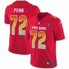 Women's Nike Oakland Raiders #72 Donald Penn Limited Red 2018 Pro Bowl NFL Jersey