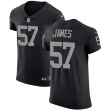 Men's Nike Oakland Raiders #57 Cory James Black Team Color Vapor Untouchable Elite Player NFL Jersey