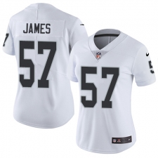 Women's Nike Oakland Raiders #57 Cory James Elite White NFL Jersey