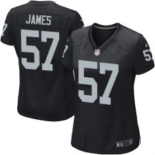 Women's Nike Oakland Raiders #57 Cory James Game Black Team Color NFL Jersey