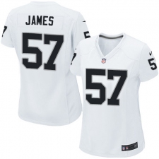 Women's Nike Oakland Raiders #57 Cory James Game White NFL Jersey