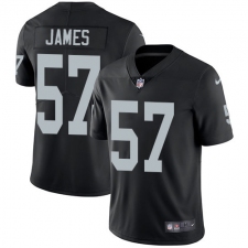 Youth Nike Oakland Raiders #57 Cory James Elite Black Team Color NFL Jersey