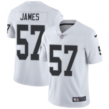Youth Nike Oakland Raiders #57 Cory James Elite White NFL Jersey