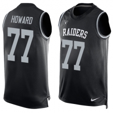 Men's Nike Oakland Raiders #77 Lyle Alzado Limited Black Player Name & Number Tank Top NFL Jersey