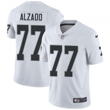 Youth Nike Oakland Raiders #77 Lyle Alzado White Vapor Untouchable Limited Player NFL Jersey
