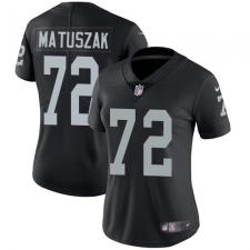 Women's Nike Oakland Raiders #72 John Matuszak Elite Black Team Color NFL Jersey