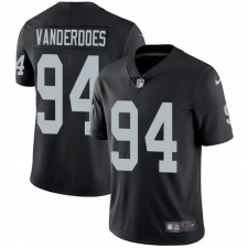 Men's Nike Oakland Raiders #94 Eddie Vanderdoes Black Team Color Vapor Untouchable Limited Player NFL Jersey
