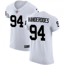 Men's Nike Oakland Raiders #94 Eddie Vanderdoes White Vapor Untouchable Elite Player NFL Jersey
