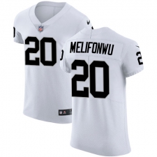Men's Nike Oakland Raiders #20 Obi Melifonwu White Vapor Untouchable Elite Player NFL Jersey