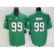 Men's Nike Philadelphia Eagles #99 Jerome Brown Green 2023 F.U.S.E. Vapor Untouchable With C Stitched Football Jersey