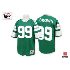 Mitchell And Ness Philadelphia Eagles #99 Jerome Brown Green Authentic Throwback NFL Jersey