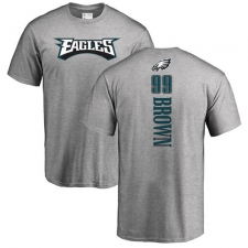 Nike Philadelphia Eagles #99 Jerome Brown Ash Backer T-Shirt