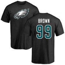 Nike Philadelphia Eagles #99 Jerome Brown Black Name & Number Logo T-Shirt