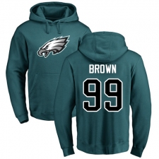 Nike Philadelphia Eagles #99 Jerome Brown Green Name & Number Logo Pullover Hoodie