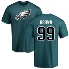 Nike Philadelphia Eagles #99 Jerome Brown Green Name & Number Logo T-Shirt