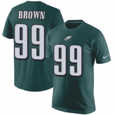 Nike Philadelphia Eagles #99 Jerome Brown Green Rush Pride Name & Number T-Shirt