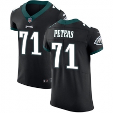 Men's Nike Philadelphia Eagles #71 Jason Peters Black Alternate Vapor Untouchable Elite Player NFL Jersey