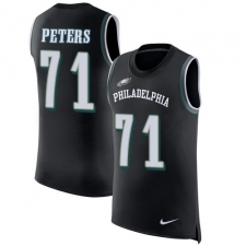 Men's Nike Philadelphia Eagles #71 Jason Peters Limited Black Rush Player Name & Number Tank Top NFL Jersey