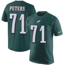 Nike Philadelphia Eagles #71 Jason Peters Green Rush Pride Name & Number T-Shirt