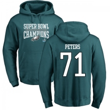 Nike Philadelphia Eagles #71 Jason Peters Green Super Bowl LII Champions Pullover Hoodie