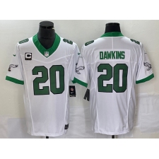 Men's Nike Philadelphia Eagles #20 Brian Dawkins White 2023 F.U.S.E. Vapor Untouchable C Stitched Football Jersey