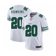 Men's Philadelphia Eagles #20 Brian Dawkins White Team Logo Fashion Limited Player Football Jersey